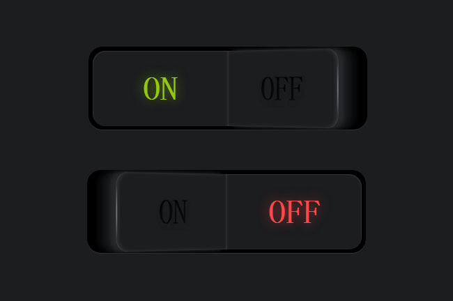 纯CSS3实现发光按钮开关切换特效