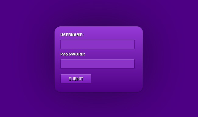 纯CSS3实现紫色登录表单
