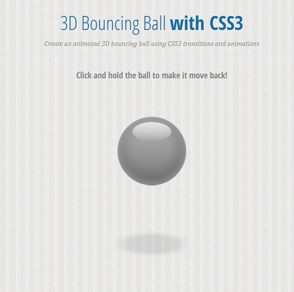 纯CSS3逼真三维球效果