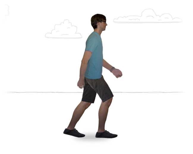 CSS3实现3D人物走路动画特效