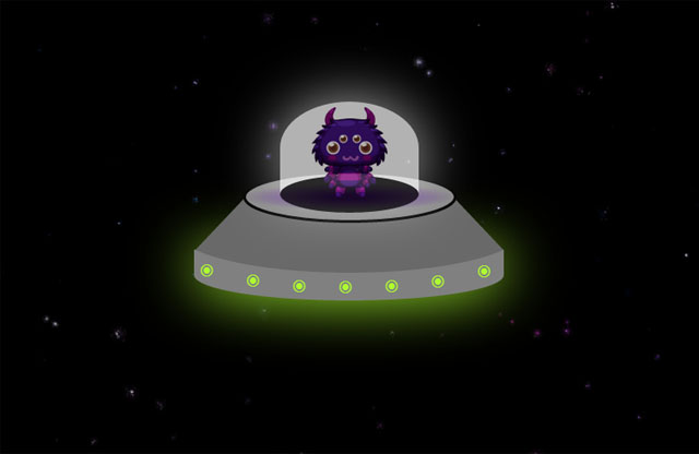 CSS3实现外星飞船UFO动画特效