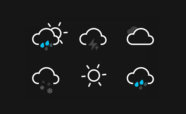 CSS3实现带动画的天气图标代码