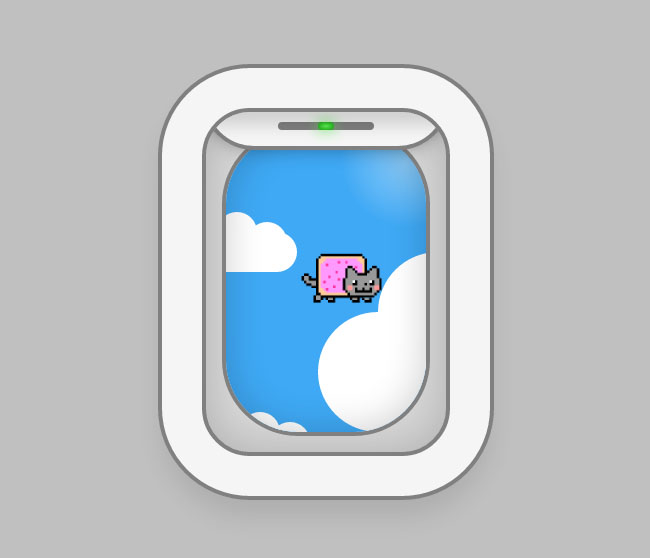 jquery+css3飞机窗口动画特效