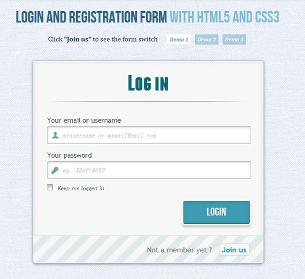 HTML5+CSS3实现注册登录窗体
