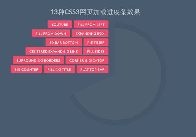 13种CSS3网页加载进度条
