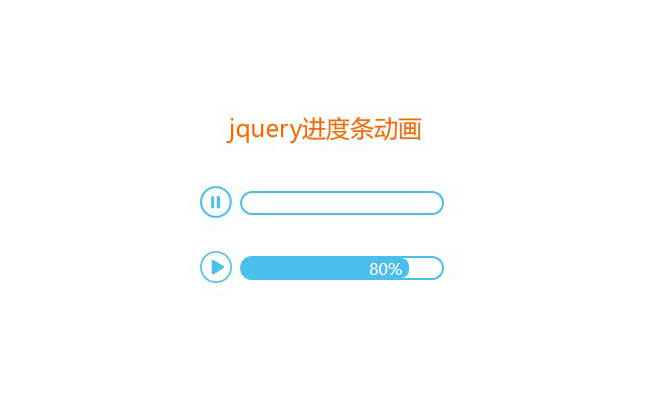 jQuery带播放暂停按钮进度条代码