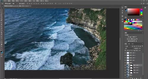 动图制作，把海景照片制作成动态的大海海浪效果_