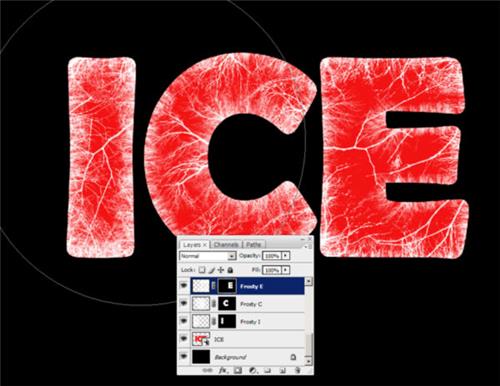 冰冻效果，用PS打造简单逼真的冰冻文字效果_