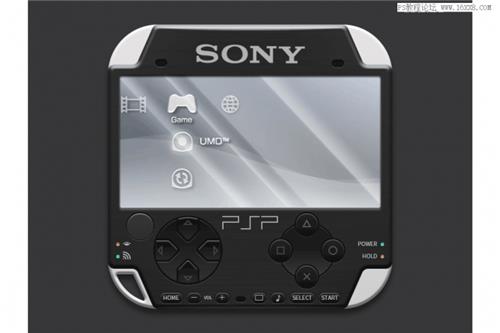 图标设计，用PS绘制索尼PSP图标_
