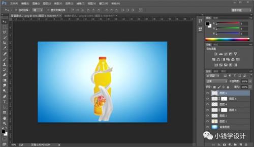 创意合成，制作“橙汁四射”的饮料创意海报_