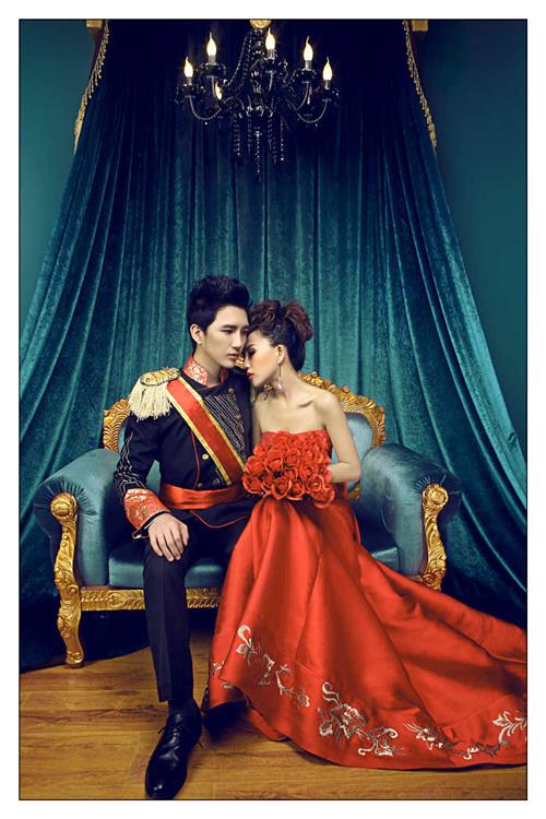 PS后期调色教程：打造庄重典雅王朝宫殿中的王子与公主情侣婚片